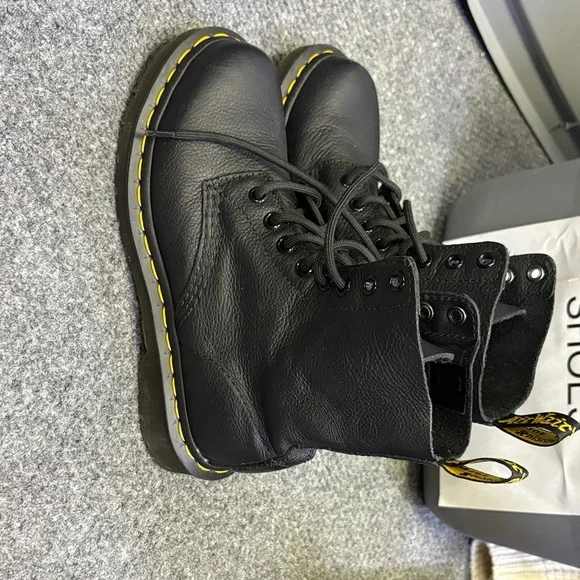 Dr. Martens Black Combat Boots - Picture 2 of 4
